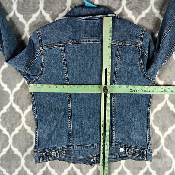 Levis Trucker Jacket Women Large Denim Classic Western Button Front Type 3 - Picture 5 of 10
